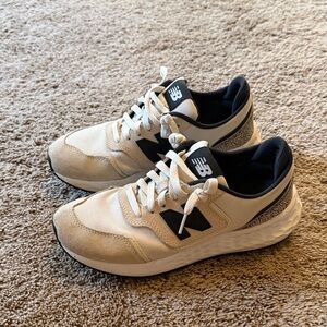 New Balance Beige and Black Athletic Shoes